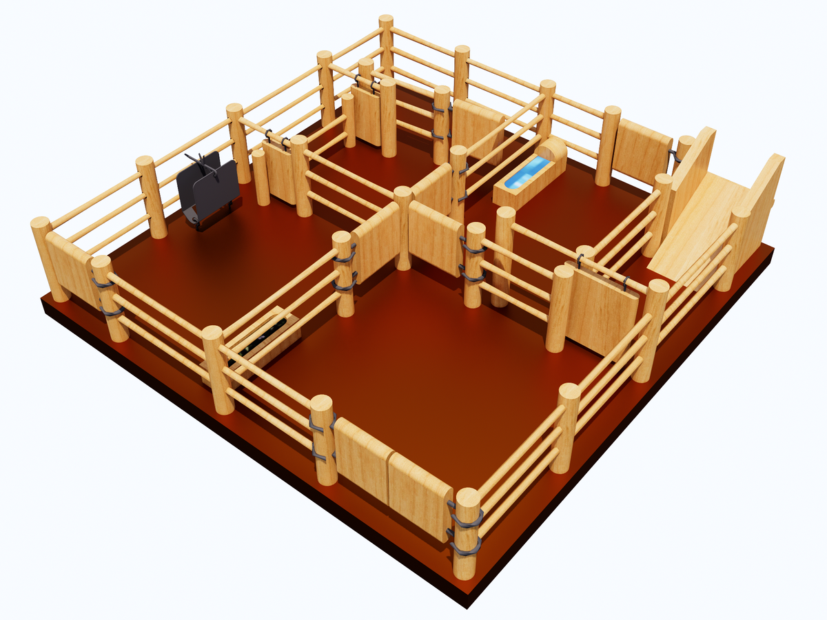CY4 Cattle Yard No 4 Handmade Wooden Yard Country Toys Australia