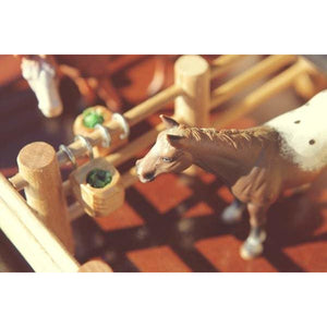 ST2 - Three Horse Stable - Handmade Wooden Toy