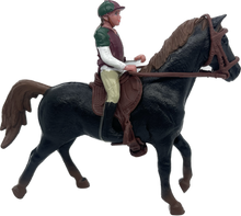 Load image into Gallery viewer, Horses - Black Horse with Rider - Country Toys