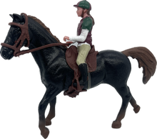 Load image into Gallery viewer, Horses - Black Horse with Rider - Country Toys