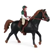 Load image into Gallery viewer, Horses - Black Horse with Rider - Country Toys