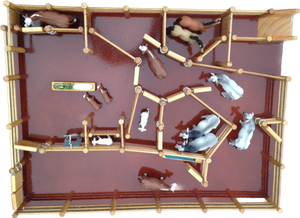 Combo Deal - CY8 Station  Cattle Yard with CT1 & CT2 Road Train Cattle Truck - FREE SHIPPING