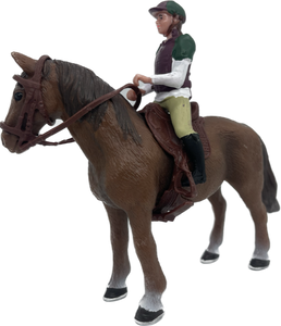 Horses - Chestnut Horse with Rider - Country Toys