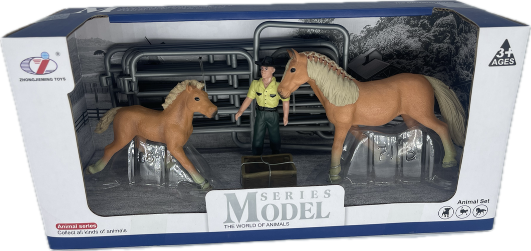 Horses - HS4 Chestnut Horse Set - Country Toys