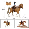 Horses - Palomino Horse with Rider - Country Toys