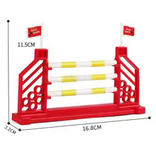 Load image into Gallery viewer, Horses - Horse Jump - Red, White &amp; Yellow