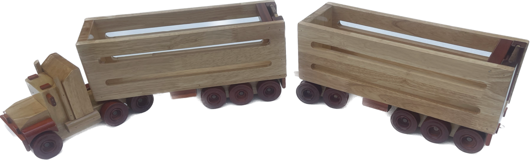 CT6 - Cattle Truck Road Train - Handmade Wooden Truck - Country Toys - FREE SHIPPING