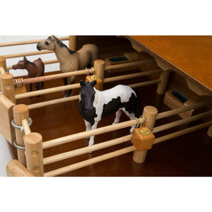 ST2 - Three Horse Stable - Handmade Wooden Toy