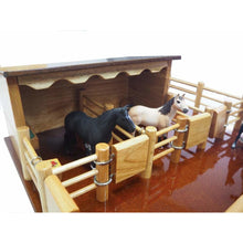 Load image into Gallery viewer, ST4 - Four Horse Stable with Tack Shed and Yard with CT1 Cattle Truck - FREE SHIPPING